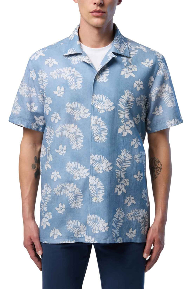 NORTH SAILS - Men's tropical shirt in linen and cotton blend-0