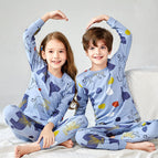 Long sleeve light blue lion / 100cm