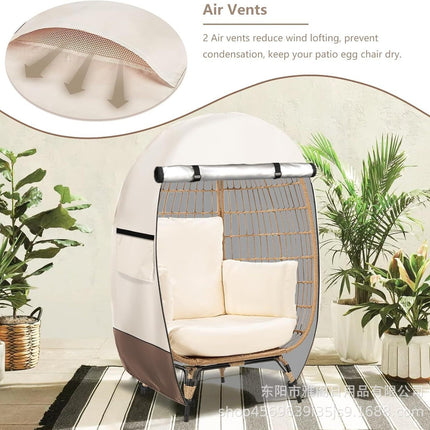 Outdoor With Zipper Waterproof Egg Chair Cover