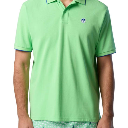 NORTH SAILS - Men's regular polo shirt with logo collar - Size 4XL-4