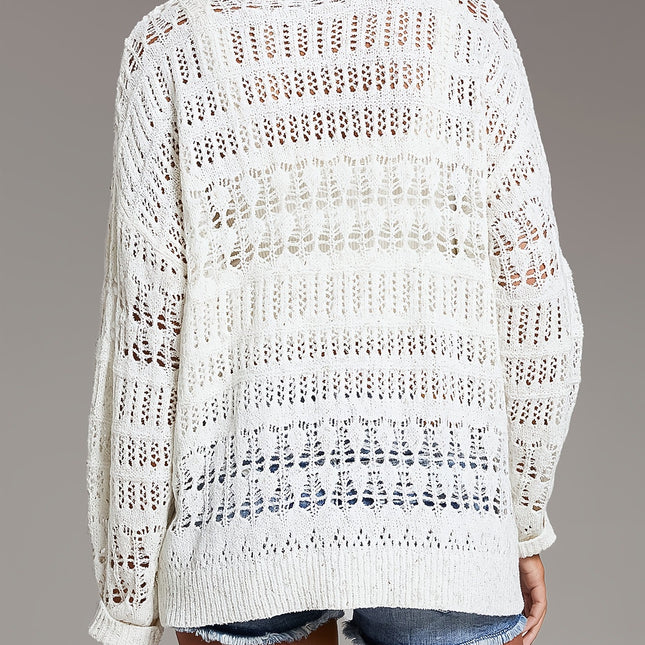 Semi-open-neck Casual Beach Cover-up Sweater - XdropX