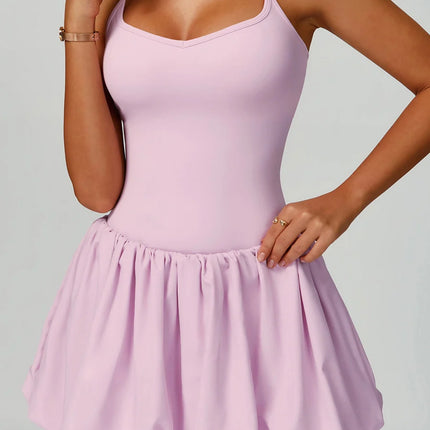 Cross-Back Peplum Tennis Skirt-0