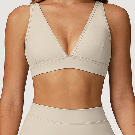 Sleek V-Neck Sports Bra-6