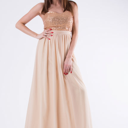 EVA & LOLA DRESS GOLD 58004-3