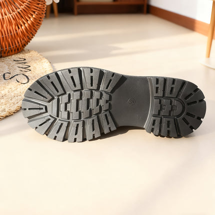 Dames Schoenen met Dikke Zool en Korte Neus, Gemakkelijke Comfortabele Zachte Zool Enkele Schoenen, Modieuze Indoor Outdoor Dameschoenen, Dames Schoenen