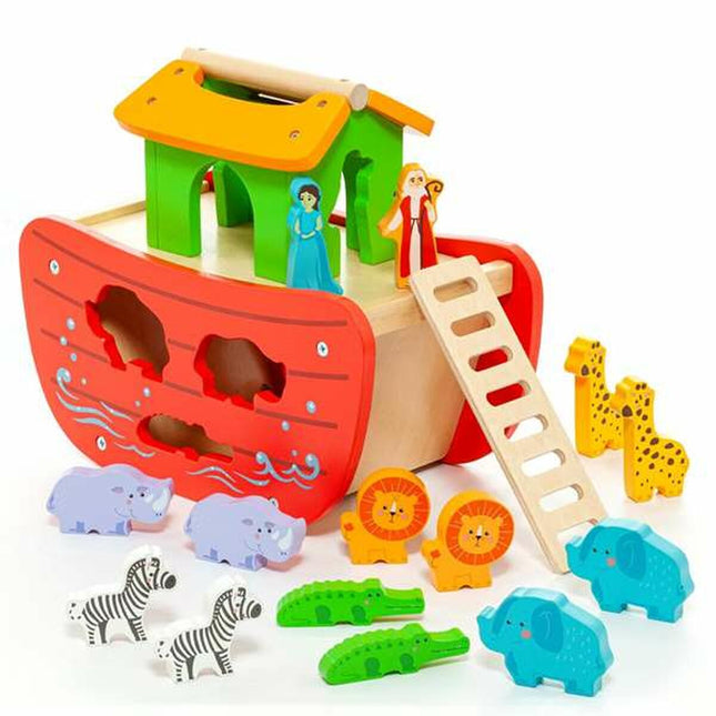 Playset Moltó Noah's ark Wood 17 Pieces-0