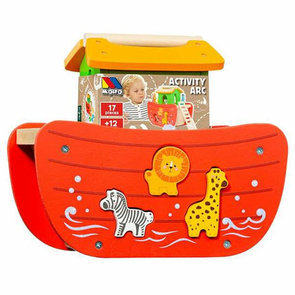 Playset Moltó Noah's ark Wood 17 Pieces-4
