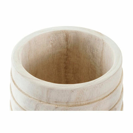 Planter DKD Home Decor Brown Natural Squared Boho 17 x 17 x 16 cm-1