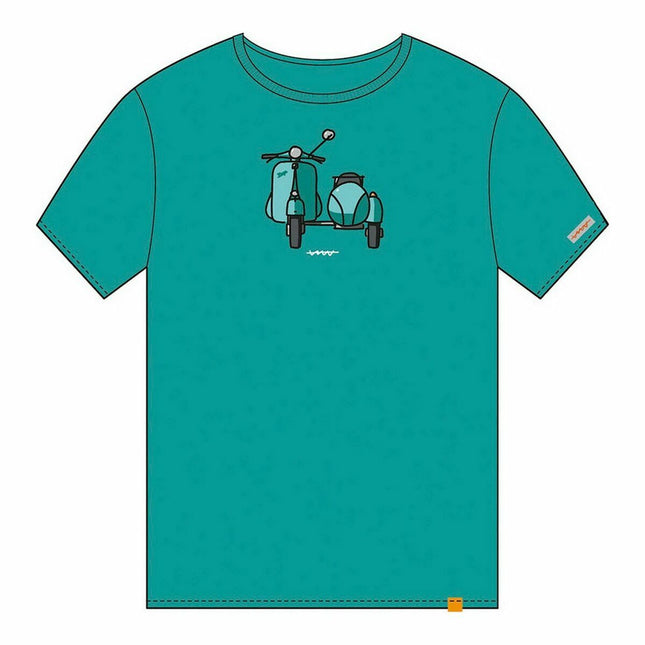 Short Sleeve T-Shirt Cállate la Boca Turquoise Sidecar