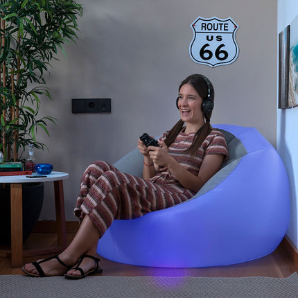 Inflatable Armchair with Multicoloured LED and Remote Control Chight InnovaGoods-13