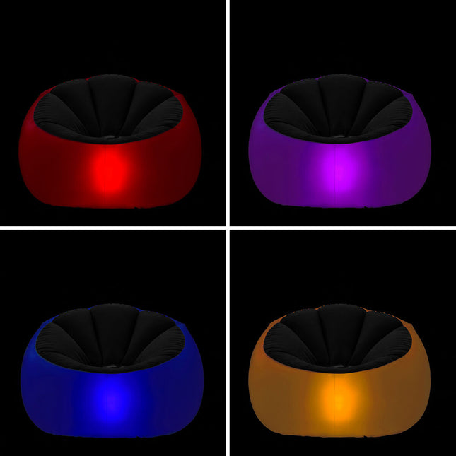 Inflatable Armchair with Multicoloured LED and Remote Control Chight InnovaGoods-10