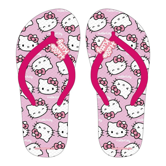 Zwembadslippers Hello Kitty Roze