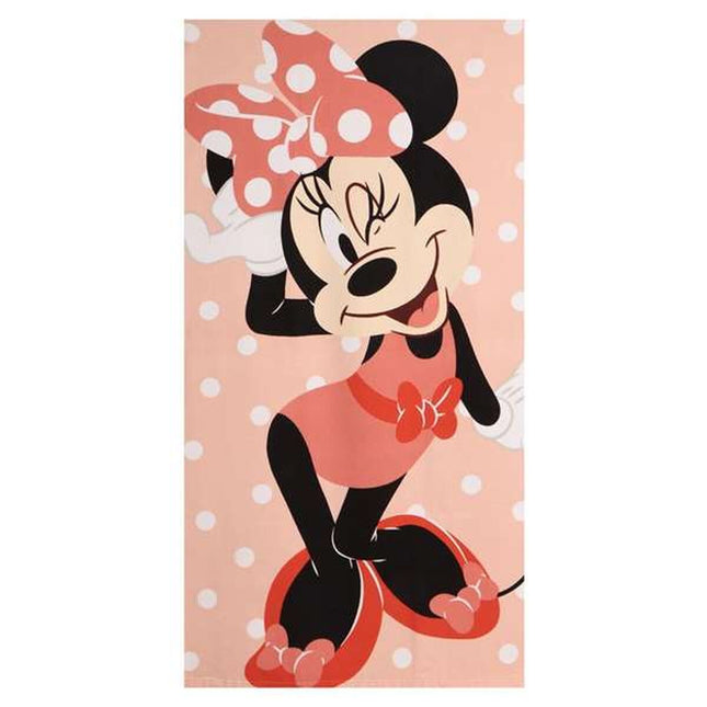 Beach Towel Minnie Mouse 70 x 140 cm Coral-0