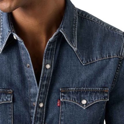 LEVI'S - Men's Western Barstow denim shirt-2
