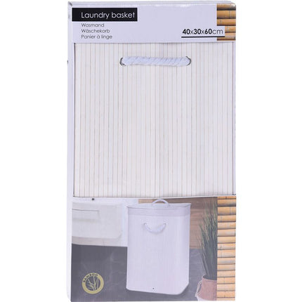 Opvouwbare Wasmand - Bamboe - Wit - XdropX