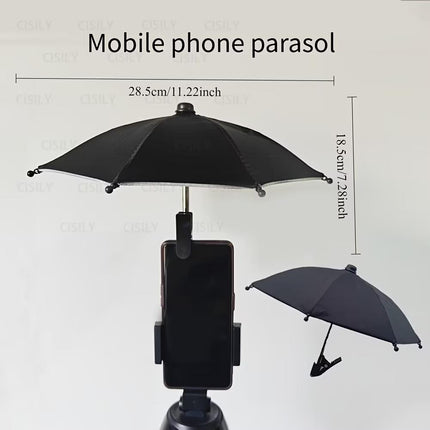 Draagbare telefoonparasol - Buitenparasol met clip, antireflecterend camerascherm, eenvoudig te installeren, geschikt voor strand, reizen en fotografie