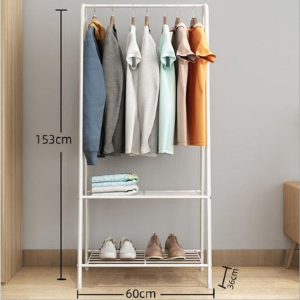 Ceruzo Kledingrek Met Schoenenrek - Metaal - Wit - 152 Cm Hoog - 60 Cm Breed - XdropX