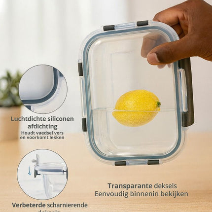 Ceruzo Meal Prep Bakjes - 10 Stuks Vershoudbakjes - Glas
