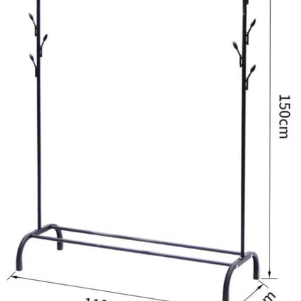 Garderoberek - 110X40X150 Cm - Metaal - Zwart - XdropX