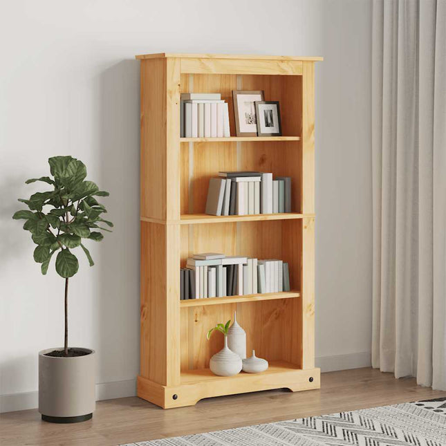 Boekenkast Grenenhout Met 4 Planken Corona-Stijl 80X29X - XdropX