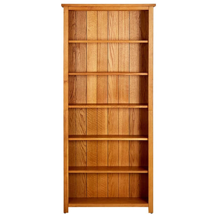 Boekenkast Met 6 Schappen 80X22,5X180 Cm Massief Eikenhout - XdropX