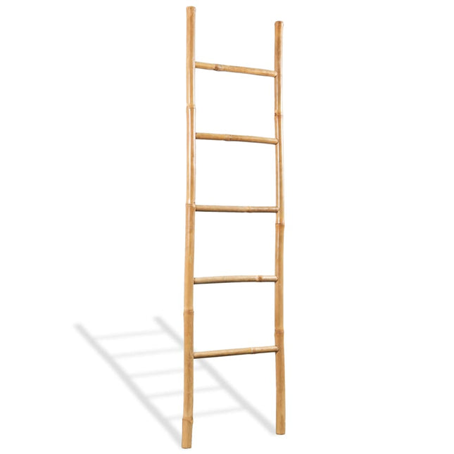 Handdoekladder Met 5 Sporten Bamboe - XdropX