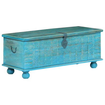 Opbergkist 100X40X41 Cm Massief Mangohout Blauw - XdropX