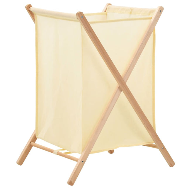 Wasmand 42X41X64 Cm Cederhout En Stof Beige - XdropX