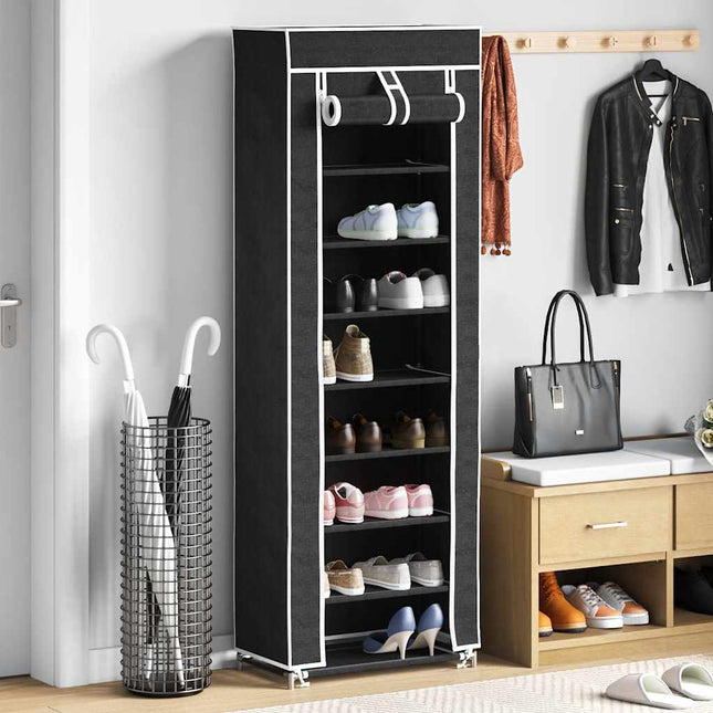 Stoffen Schoenenrek Met Hoes 162 X 57 X 29 Cm - XdropX