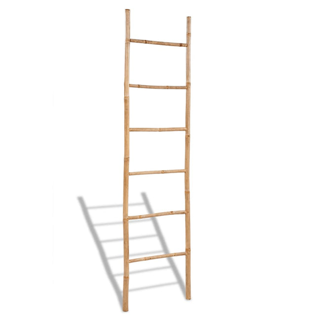 Handdoekenladder Met 6 Sporten Bamboe - XdropX