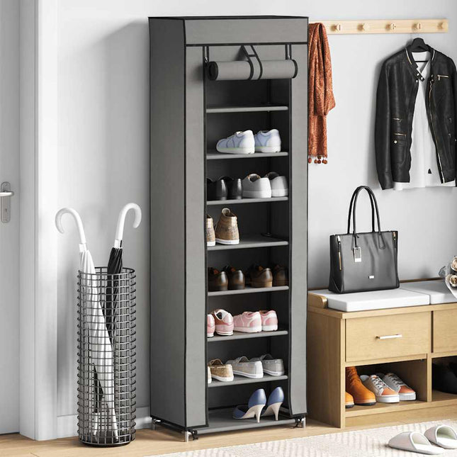 Schoenenkast Met Hoes 57X29X162 Cm Stof - XdropX