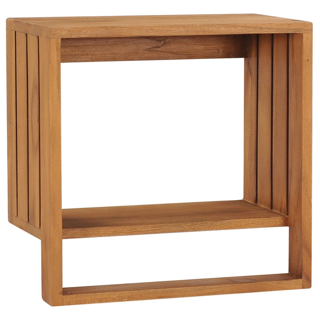 Handdoekenrek Wandmontage 35X20X35 Cm Massief Teakhout - XdropX