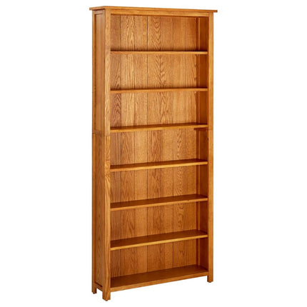 Boekenkast Met 6 Schappen 80X22,5X180 Cm Massief Eikenhout - XdropX