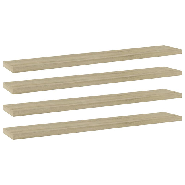 Wandschappen 4 St 60X10X1,5 Cm Spaanplaat Kleurig - XdropX