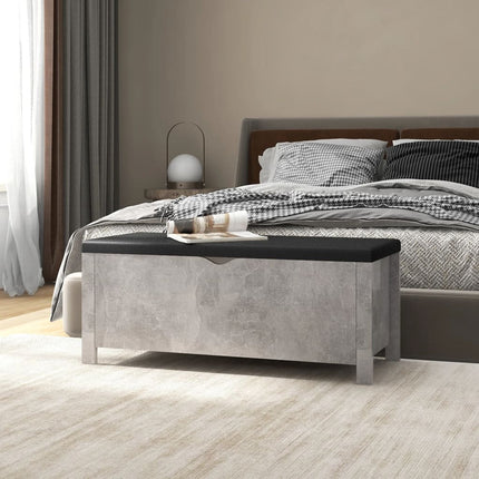 Opbergbox Met Kussen 105X40X45 Cm Bewerkt Hout - XdropX