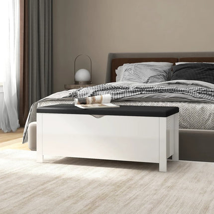Opbergbox Met Kussen 105X40X45 Cm Bewerkt Hout - XdropX