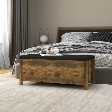Opbergbox Met Kussen 105X40X45 Cm Bewerkt Hout - XdropX