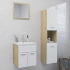41 x 38.5 x 46 cm / Wit en sonoma eiken