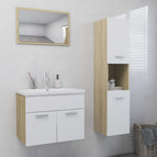 60 x 38.5 x 46 cm / Wit en sonoma eiken