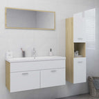 100 x 38.5 x 46 cm / Wit en sonoma eiken