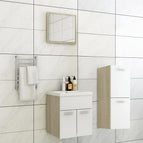 41 x 38.5 x 46 cm / Wit en sonoma eiken