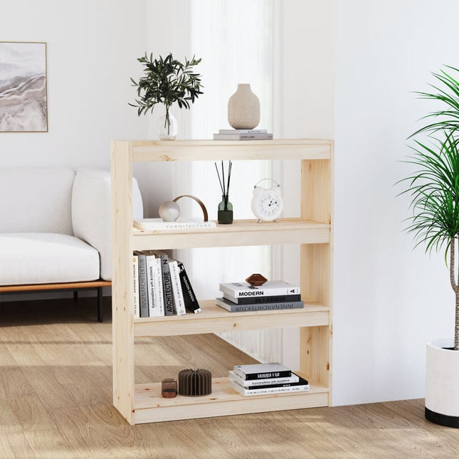 Boekenkast/Kamerscherm 80X30X135,5 Cm Massief Grenenhout - XdropX