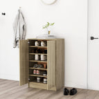 60 x 35 x 92 cm / Sonoma eiken / Schoenenkast met deur