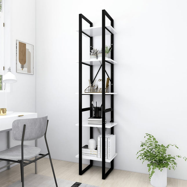 Boekenkast Met 5 Schappen 40X30X175 Cm Bewerkt Hout - XdropX
