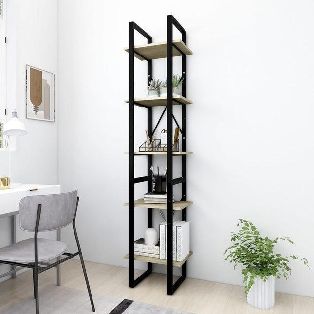 Boekenkast Met 5 Schappen 40X30X175 Cm Bewerkt Hout - XdropX