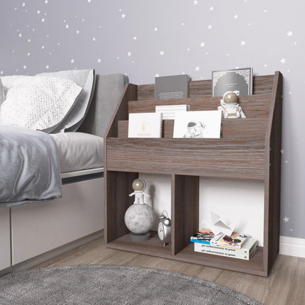 Kindertijdschriftenrek 71X30X78,5 Cm Bewerkt Hout Bruineiken - XdropX