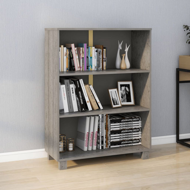 Boekenkast Hamar 85X35X112 Cm Massief Grenenhout - XdropX