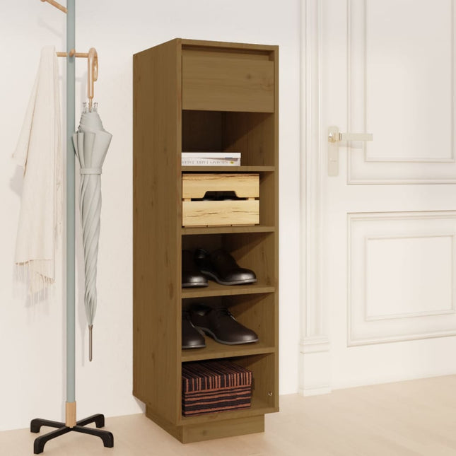 Schoenenkast 30X34X105 Cm Massief Grenenhout - XdropX