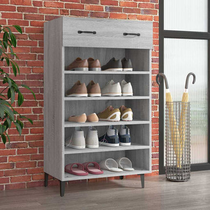 Schoenenkast 60X35X105 Cm Bewerkt Hout Kleurig - XdropX