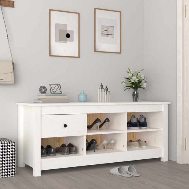 Schoenenkast 110X38X45,5 Cm Massief Grenenhout - XdropX
